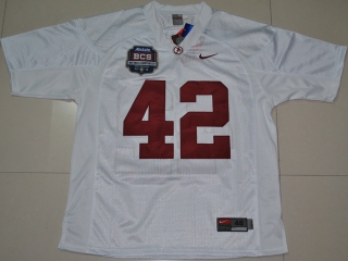 Nike Alabama Crimson Tide Eddie Lacy 42 White 2012 BCS Patch College Football Jersey