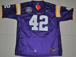 Nike LSU Tigers Michael Ford 42 Purple 2012 BCS Patch College Football Jersey