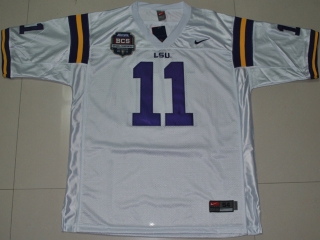 Nike LSU Tigers Spencer Ware 11 White 2012 BCS Patch College Football Jersey