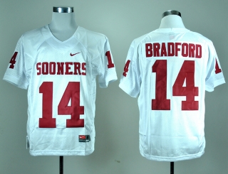 Oklahoma Sooners Sam Bradford #14 White NCAA Football Jersey