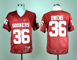 Oklahoma Sooners Steve Owens #36 Red NCAA Football Jersey