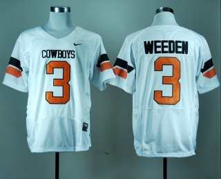 Oklahoma State Cowboys Brandon Weeden #3 White Combat NCAA Football Jersey