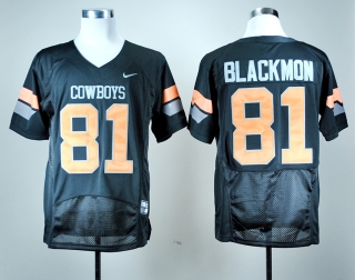 Oklahoma State Cowboys Justin Blackmon #81 Black Combat NCAA Football Jersey