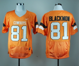 Oklahoma State Cowboys Justin Blackmon #81 Orange Combat NCAA Football Jersey