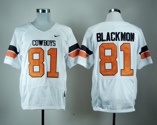 Oklahoma State Cowboys Justin Blackmon #81 White Combat NCAA Football Jersey