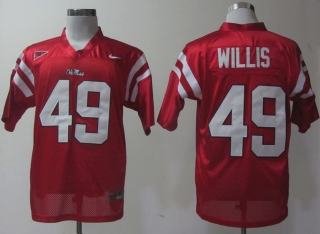 Ole Miss Rebels Patrick Willis #49 Red NCAA Football Jersey