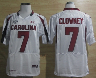 South Carolina Gamecocks Javedeon Clowney #7 White NCAA Football Jersey