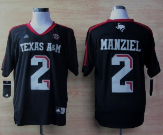 Texas A&M Aggies Johnny Manziel #2 Black NCAA Football Jersey