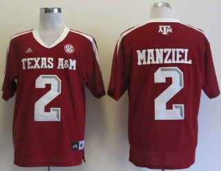 Texas A&M Aggies Johnny Manziel #2 Red NCAA Football Jersey