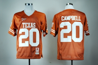 Texas Longhorns Earl Campbell #20 Orange NCAA Football Jersey