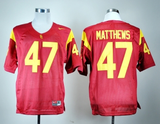 USC Trojans Clay Matthews #47 Red NCAA Football Jersey