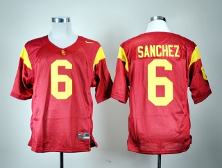 USC Trojans Mark Sanchez #6 Red NCAA Football Jersey
