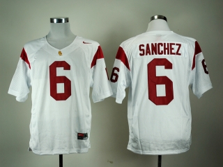USC Trojans Mark Sanchez #6 White NCAA Football Jersey
