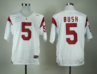 USC Trojans Reggie Bush #5 White NCAA Football Jersey