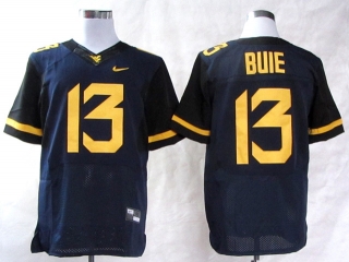 West Virginia Mountaineers Andrew Buie #13 Elite Blue NCAA Football Jersey