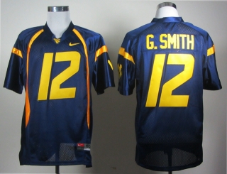 West Virginia Mountaineers Geno Smith #12 Blue NCAA Football Jersey