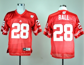 Wisconsin Badgers Montee Ball #28 Red NCAA Football Jersey