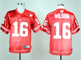 Wisconsin Badgers Russell Wilson #16 Red NCAA Football Jersey