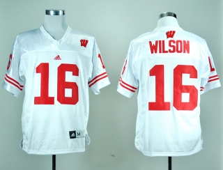 Wisconsin Badgers Russell Wilson #16 White NCAA Football Jersey