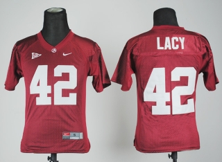 Eddie Lacy #42 Red NCAA Youth Jersey