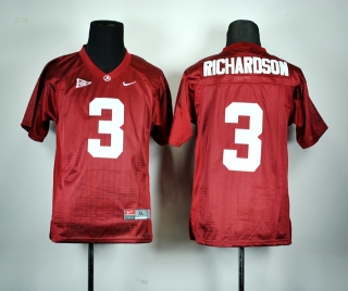 Trent Richardson #3 Red NCAA Youth Jersey
