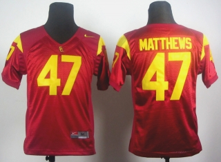 Youth Clay Matthews #47 Red NCAA Jersey