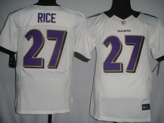 Baltimore Ravens #27 RICE White #2012 Nike NFL Football Elite Jersey