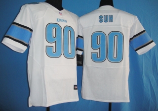 Detroit Lions #90 SUH White #2012 Nike NFL Football Elite Jersey