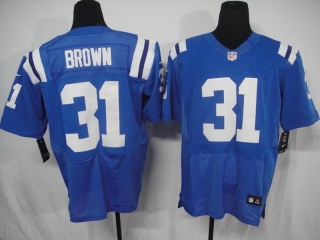 Indianapolis Colts #31 Brown Blue #2012 Nike NFL Football Elite Jersey