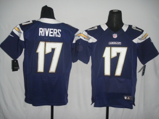 San Diego Chargers #17 Rivers Dark Blue