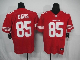 San Francisco #49ers #85 Davis Red #2012 Nike NFL Football Elite Jersey