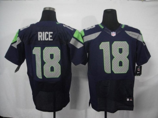 Seattle Seahawk #18 Rice Navy #2012 Nike NFL Football Elite Jersey