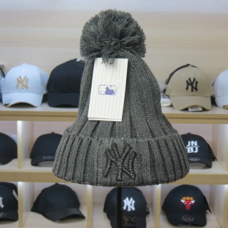 MLB New York Yankees Cotton Mixed With Silver Knitted Beanie Hats 53500
