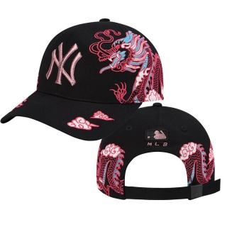 MLB New York Yankees China Dragon Curved Snapback Hats 54051