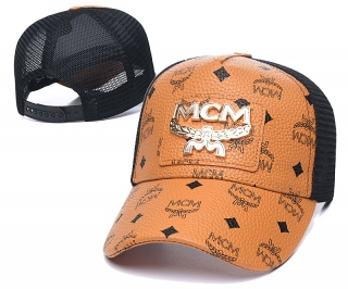 MCM Curved Brim Mesh Snapback Cap 62173