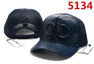 Ferragamo Curved Brim Mesh Snapback Hats 71059