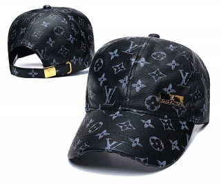 LV Curved Brim Leather Snapback Hats 71528