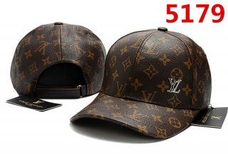 LV High Quality Curved Brim Leather Snapback Hats 92432