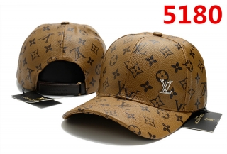 LV High Quality Curved Brim Leather Snapback Hats 92433