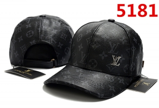 LV High Quality Curved Brim Leather Snapback Hats 92434