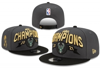 NBA Milwaukee Bucks 2021 Final Champions Snapback Hats 93585