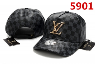 LV High Quality Curved Leather Snapback Hats 94602