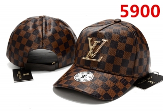 LV High Quality Curved Leather Snapback Hats 94603