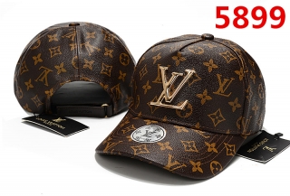 LV High Quality Curved Leather Snapback Hats 94604