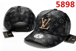 LV High Quality Curved Leather Snapback Hats 94605