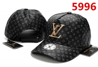 LV High Quality Curved Leather Snapback Hats 94607