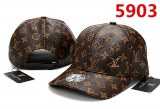 LV High Quality Curved Leather Snapback Hats 94883