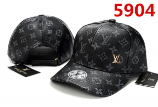 LV High Quality Curved Leather Snapback Hats 94884
