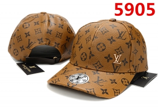LV High Quality Curved Leather Snapback Hats 94885