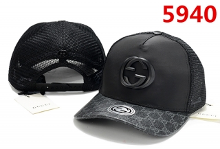 Gucci Pure Cotton High Quality Curved Mesh Snapback Hats 95551